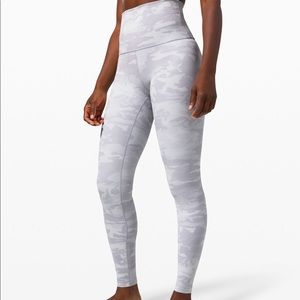 Lululemon Wunder Under High-Rise White Camo